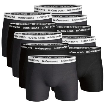 Björn Borg 10P Essential Shorts Solids Sort bomuld Small Herre Björn Borg 10P Essential Shorts Solids Sort bomuld Small Herre