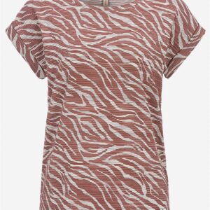 Blød top med zebramønster