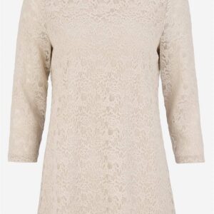 Blondetunika med afrundet krave