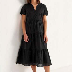 Bomuldskjole med volant