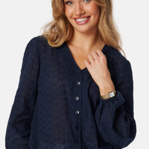 Broderie Anglaise V-Neck Blouse