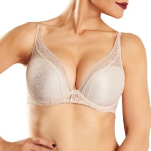 Chantelle BH Festivite Lace Plunge Bra Beige F 75 Dame