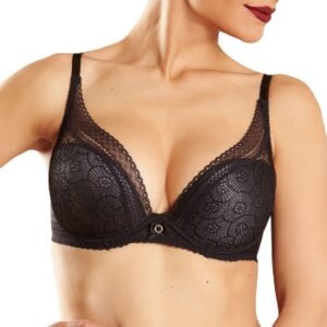 Chantelle BH Festivite Lace Plunge Bra Sort B 80 Dame