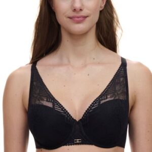 Chantelle BH Origins Lace Lightweight Plunge Bra Sort nylon C 75 Dame