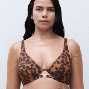 Chantelle Sauvage bikini top med bøjle, leopard, Størrelse: 70F, Dame