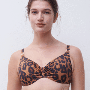 Chantelle Sauvage bikini top med bøjle, leopard, Størrelse: 80G, Dame