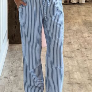 Continue - Bukser - Lis Pants Mix Stripe - Blue Stripe