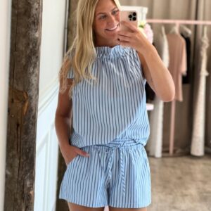 Continue - Shorts - Lis Shorts stripe - Blue Stripe