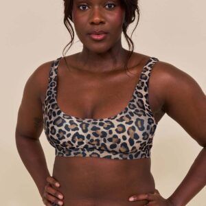 Copenhagen Cartel Agung bikini top uden bøjle, leopard, Størrelse: S, Dame