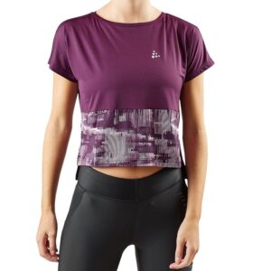 Craft Lux SS Tee M Dame - T-shirt i Tune/misty til komfortabel løbetræning