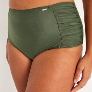 Ensfarvet bikiniunderdel med høj talje Honolulu