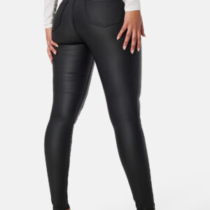 High Waist Push-Up Coated Treggings