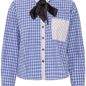 Ichi - Skjorte - Blair SH - Blue/Dancer Checks