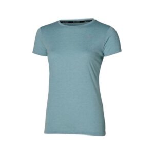 Mizuno Impulse Core SS Tee Str. L Dame - Blå T-shirt til løb og træning