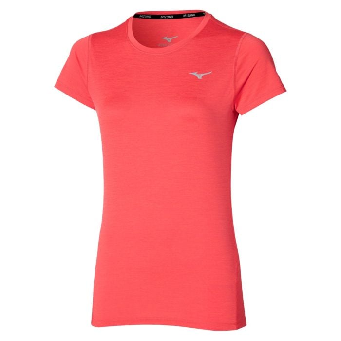 Mizuno Impulse Core SS Tee Str. XL Dame - Let og åndbar T-shirt til løb i orange Mizuno Impulse Core SS Tee Str. XL Dame - Let og åndbar T-shirt til løb i orange