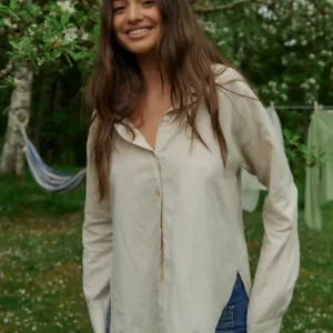 Nelly - Beige - Linen Shirt