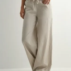 Nelly - Beige - Pull On Linen Pants
