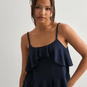 Nelly - Blå - Cute Flounce Strap Top
