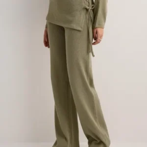 Nelly - Grøn - Effortless Knit Overlay Pants