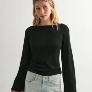 Nelly - Sort - Gorgeous Wide Sleeve Sweater