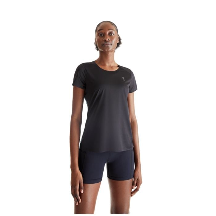 On Performance-T Shirt XL Dame Sort/Blå - Ideel til løb og træning med optimal komfort On Performance-T Shirt XL Dame Sort/Blå - Ideel til løb og træning med optimal komfort
