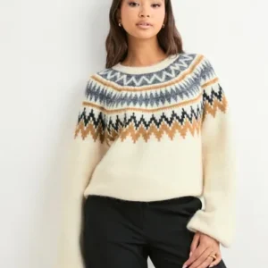 Only - Beige - Onlreykja Ls O-Neck Knt
