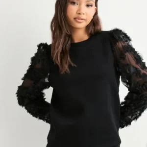 Only - Sort - Onllavin L/S O-Neck Mix Swt