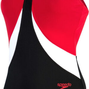 Speedo Colourblock Highneck Crossback Badedragt Dame 44 Rød