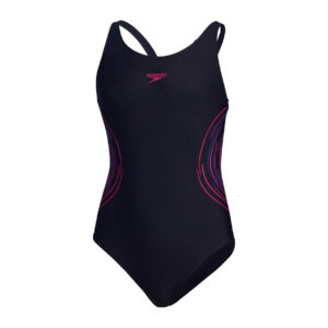 Speedo Placement Muscleback Badedragt Dame 910 Sort