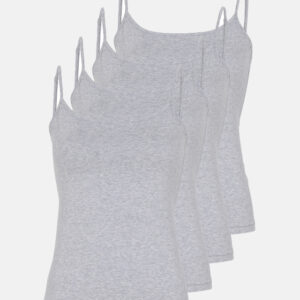 Stroptop 4-pak | Bambusviskose | Grå melange