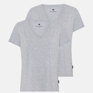 T-shirt v-neck 2-pak | Bambusviskose | Grå
