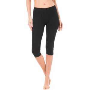 Trofe Leggings 3-4 Length Sort bomuld Medium Dame