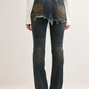 True Religion - Blå - Becca Mr Bootcut Skirt OVERLAY_