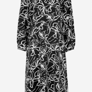 Vævet kjole med knapper