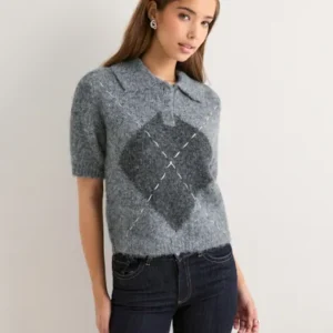 Vero Moda - Grå - Vmbliss 2/4 Poloneck Pullover Ga