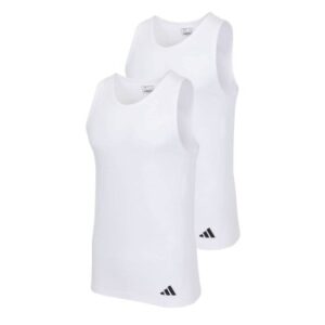 adidas 2P Active Flex Cotton Ergonomic Tank Top Hvid bomuld XX-Large Herre