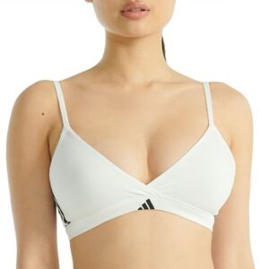 adidas BH Sport Active 3 Stripes Triangle Bralette Hvid bomuld Large Dame