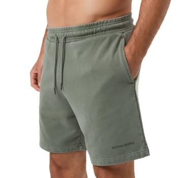 Björn Borg Oversized Washed Sweatshorts Militærgrøn bomuld Large Herre Björn Borg Oversized Washed Sweatshorts Militærgrøn bomuld Large Herre