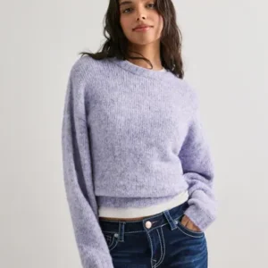 Nelly - Lilla - Fuzzy Knit Sweater
