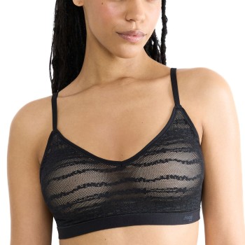 Sloggi BH FREE Evolve Lace Push-Up Bra Sort Sloggi 01 Dame Sloggi BH FREE Evolve Lace Push-Up Bra Sort Sloggi 01 Dame