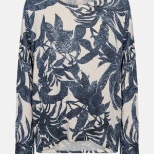 Ultrablød, mønstret jerseytop