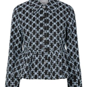 Y.A.S - Jakke - Scara LS Soft Jacket - Black W. SKYWAY FLOWERS (Levering midt januar)