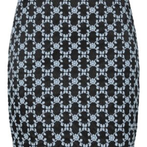 Y.A.S - Nederdel - Scara HMW Skirt - Black W. SKYWAY FLOWERS (Levering midt januar)