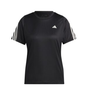 adidas Run Icons 3-Stripes T-shirt Sort XL til løb og træning, komfortabel pasform