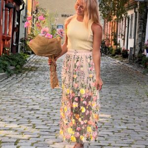 A-View - Nederdel - Fuschia Skirt - Sand/yellow