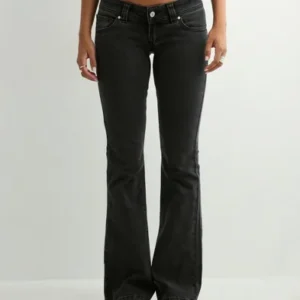 Abrand Jeans - Sort - 00 Super Low Kick Tall Sophie