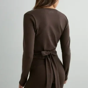 Aim'n - Brun - Shape Seamless Wrap Long Sleeve