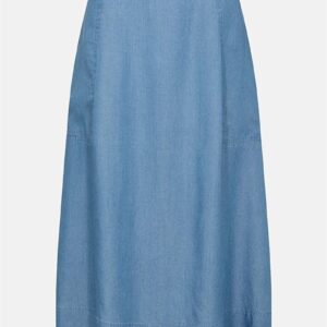 Denimnederdel i lyocell med lommer