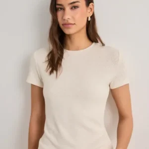 Nelly - Beige - Knit Slim Tee
