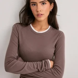 Nelly - Brun - Double Look LS Top
